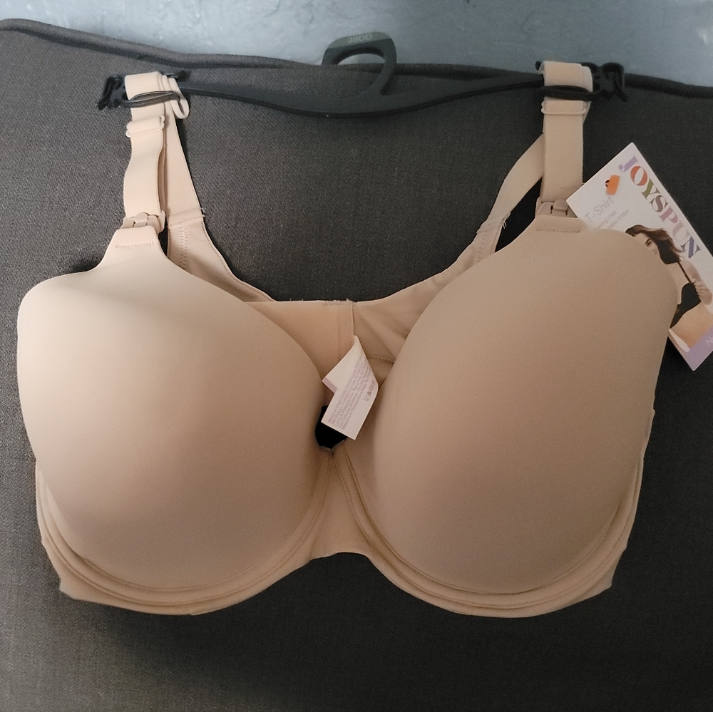 New Joyspun Women's Maternity Nursing T-Shirt Bra with Flex Cup Size38DD Tan